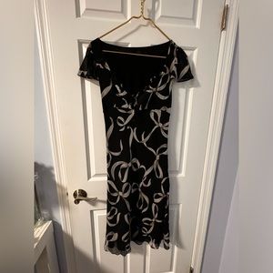 Silk dress with bow design